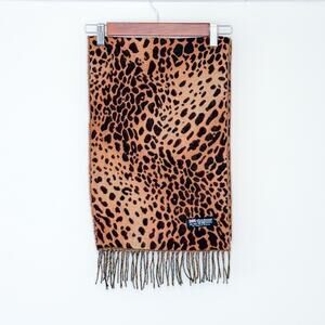 Angela & William Leopard Print Scarf Winter Cashmere Feel Scarf Warm Long